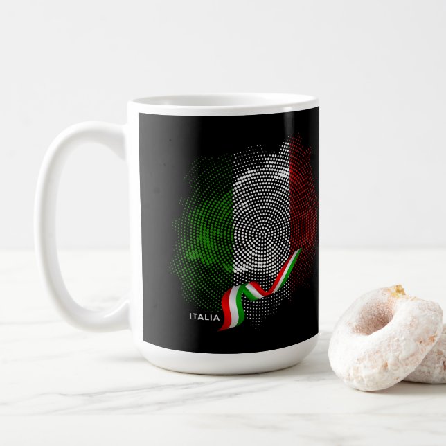 Taza De Café Bandera de Italia (Con donut)