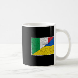 Taza De Café Bandera de Italia Ucrania Apoyo ciudadano italiano