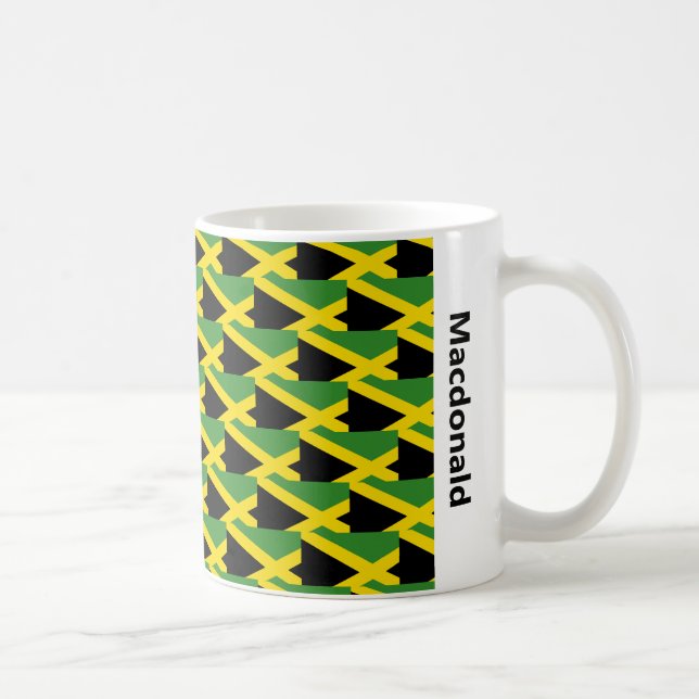 Taza De Café Bandera de Jamaica elegante (Derecha)