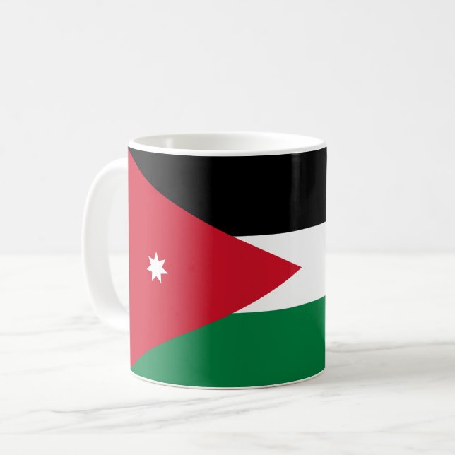 Taza De Café Bandera de Jordania (Anverso izquierdo)