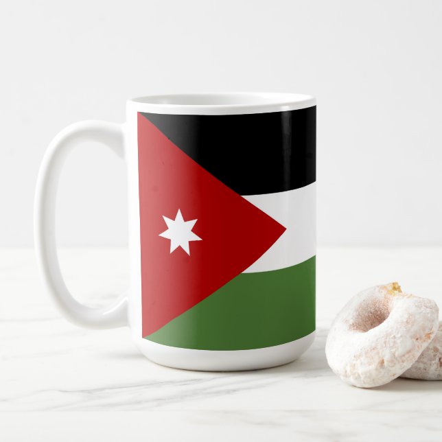 Taza De Café Bandera de Jordania (Con donut)