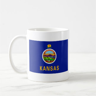 Taza De Café Bandera de Kansan + Mug de mapa