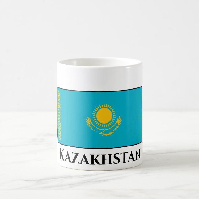 Taza De Café Bandera de Kazajistán (Centro)