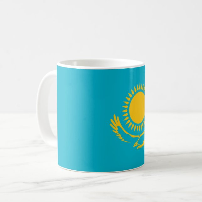 Taza De Café Bandera de Kazajistán (Anverso izquierdo)