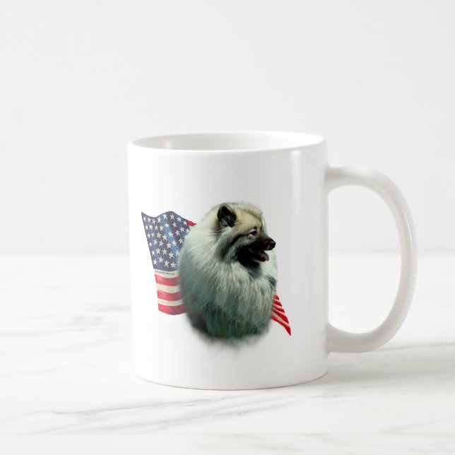 Taza De Café Bandera de Keeshond (Derecha)