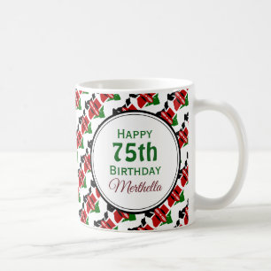 Taza De Café BANDERA DE KENIA Cumpleaños con Escritura Personal