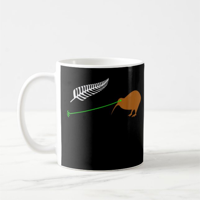 Taza De Café Bandera de Kiwi láser divertida - Nueva Zelanda op (Izquierda)
