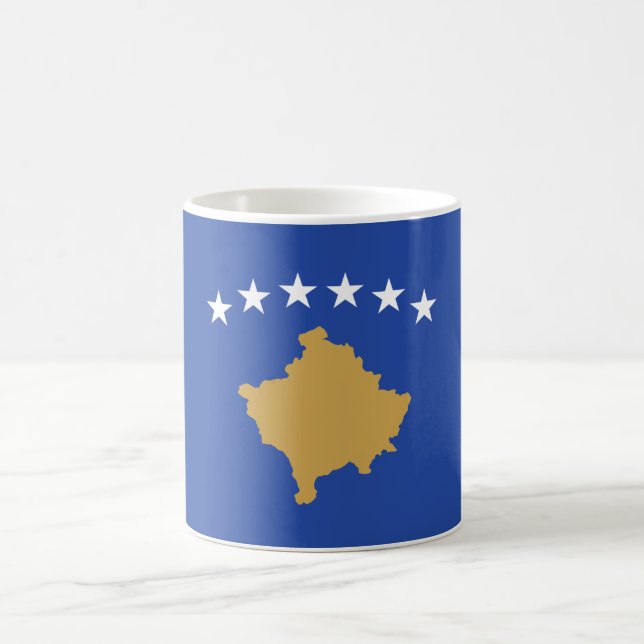 Taza De Café Bandera de Kosovo (Centro)
