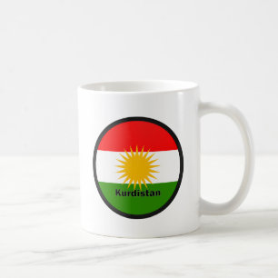 Taza De Café Bandera de la calidad de Roundel del Kurdistan