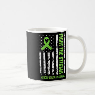 Taza De Café Bandera De La Cinta De La Salud Usa Usamos Salud M