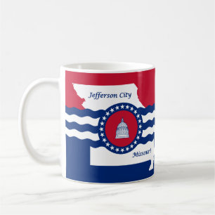 Taza De Café Bandera de la ciudad de Jefferson, Missouri Coffee