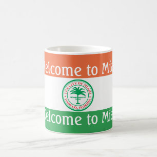 Taza De Café Bandera de la ciudad de Miami