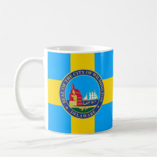 Taza De Café Bandera de la ciudad de Wilmington, Delaware