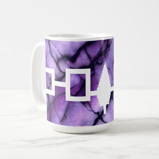 Taza De Café Bandera de la Confederación Haudenosaunee (Anverso izquierdo)