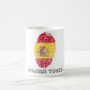 Taza De Café Bandera de la huella dactilar del tacto del