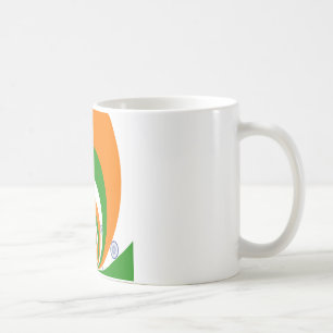 Taza De Café Bandera de la India Kaleidoscopio: Unidad & Patrio