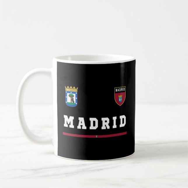 Taza De Café Bandera de la Jersey del Deportista de Madrid (Izquierda)