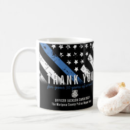 Taza De Café Bandera de la Línea Azul del aniversario de la jub