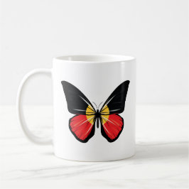 Taza De Café Bandera de la mariposa aborigen