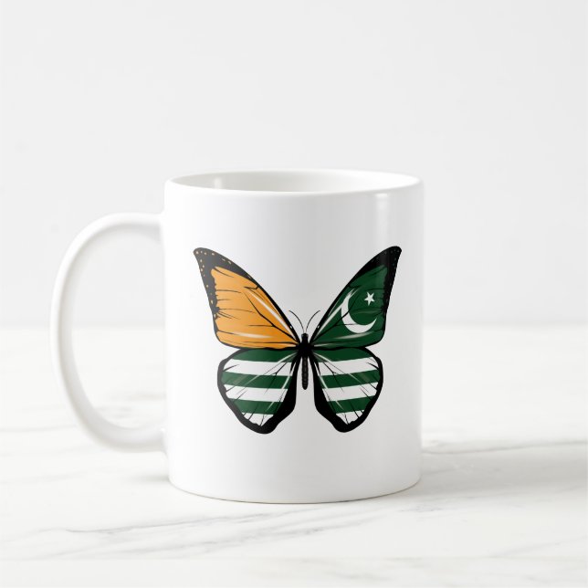 Taza De Café Bandera de la mariposa de Cachemira (Izquierda)