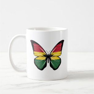 Taza De Café Bandera de la mariposa de Ghana