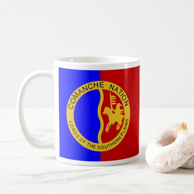 Taza De Café Bandera de la Nación Comanche (Con donut)