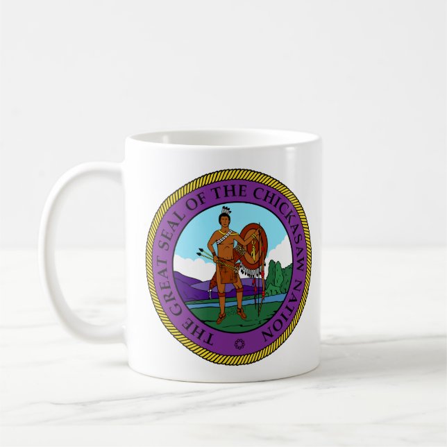 Taza De Café Bandera de la Nación de los Chickasaw (Izquierda)