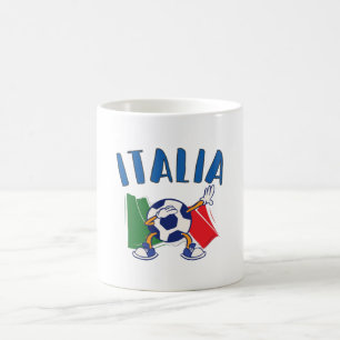 Taza De Café Bandera de la pelota de fútbol de Dabbing