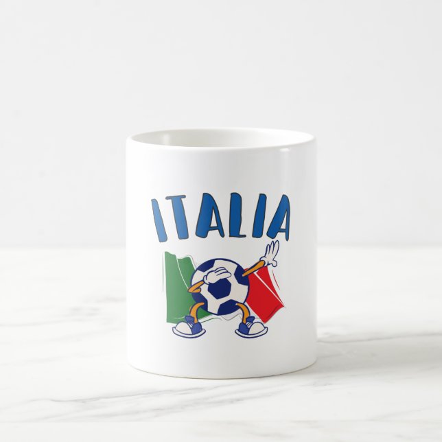Taza De Café Bandera de la pelota de fútbol de Dabbing (Centro)