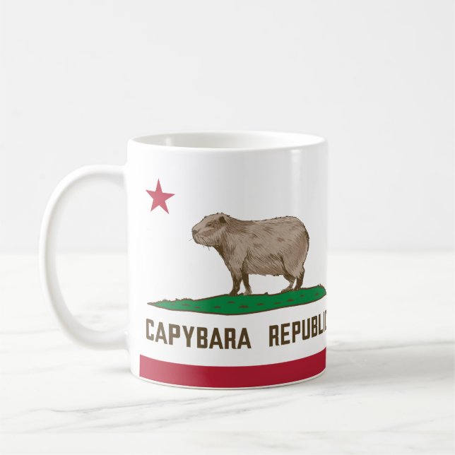 Taza De Café Bandera de la república de Capybara (Izquierda)
