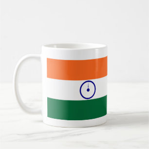 Taza De Café Bandera de la República de India y Mug de porcelan
