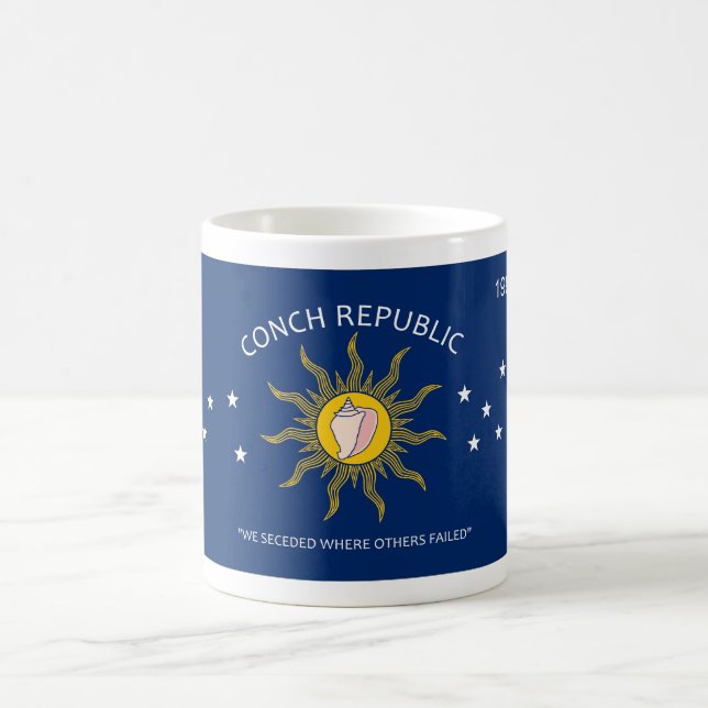 Taza De Café Bandera de la república de la concha (Centro)