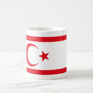 Taza De Café Bandera de la República Turca del Norte de Chipre