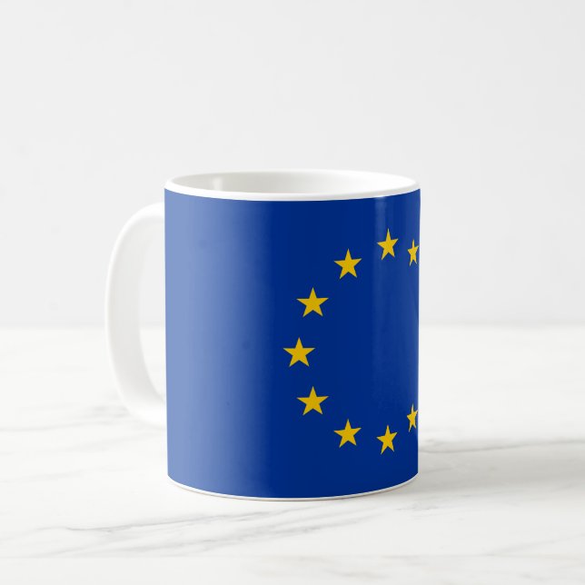 Taza De Café Bandera de la UE (Anverso izquierdo)