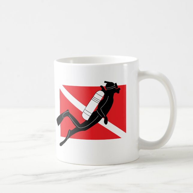 Taza De Café Bandera de la zambullida del EQUIPO DE (Derecha)