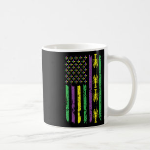 Taza De Café Bandera de langosta Louisiana Beads Mardi Festival