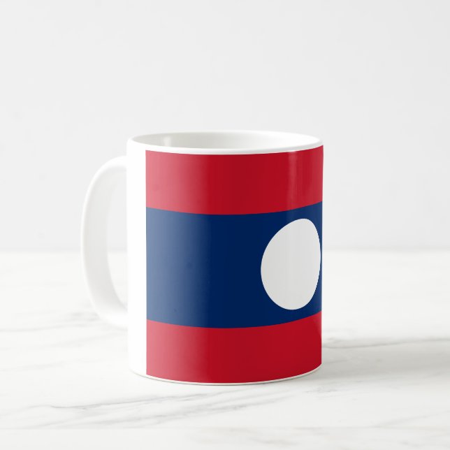 Taza De Café Bandera de Laos (Anverso izquierdo)