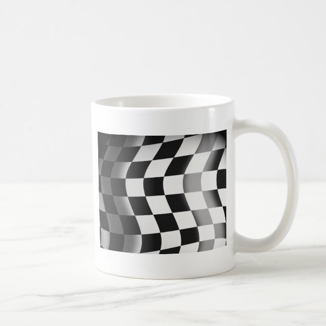 Taza De Café Bandera de las Carreras (Derecha)