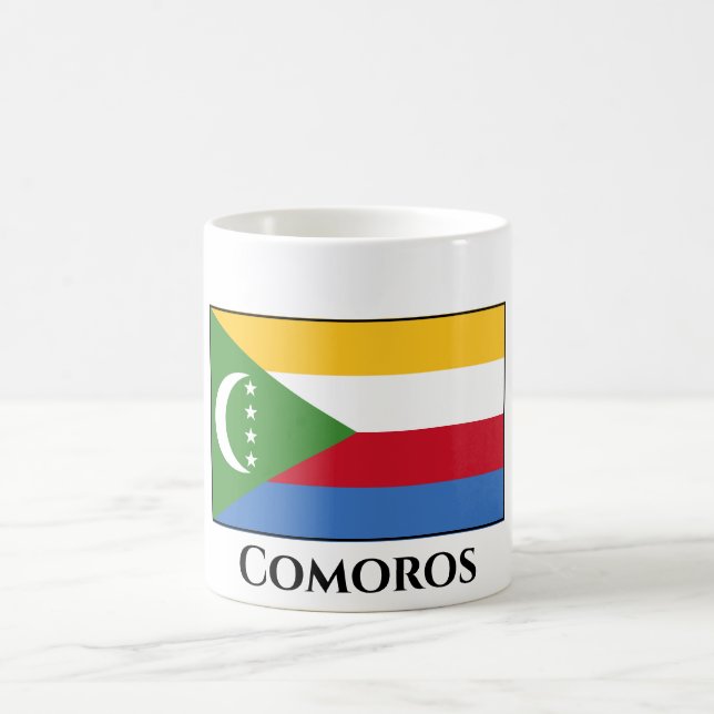 Taza De Café Bandera de las Comoras (Centro)