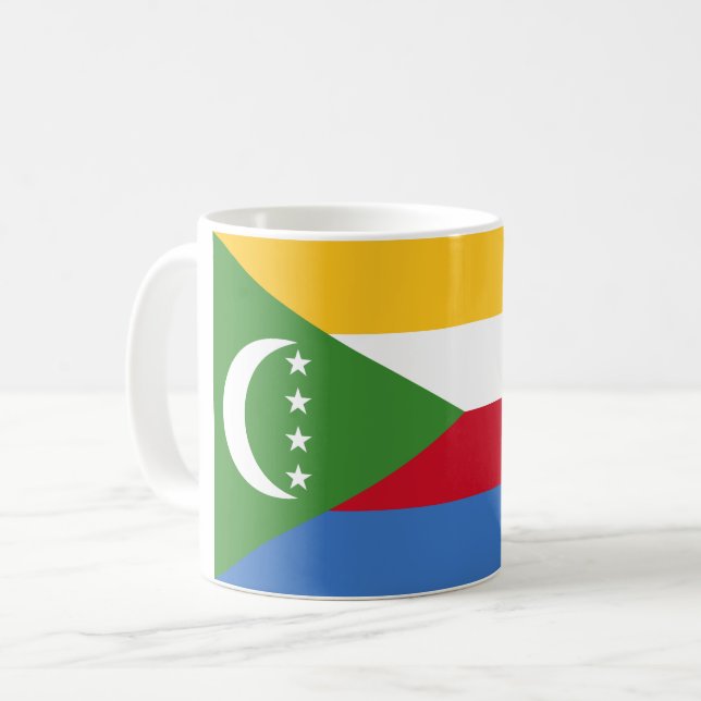 Taza De Café Bandera de las Comoras (Anverso izquierdo)