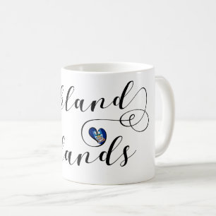 Taza De Café Bandera de las Islas Malvinas del Corazón, Islas M