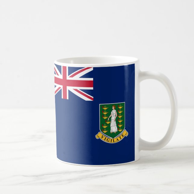 Taza De Café Bandera de las Islas Vírgenes Británicas Café cerá (Derecha)