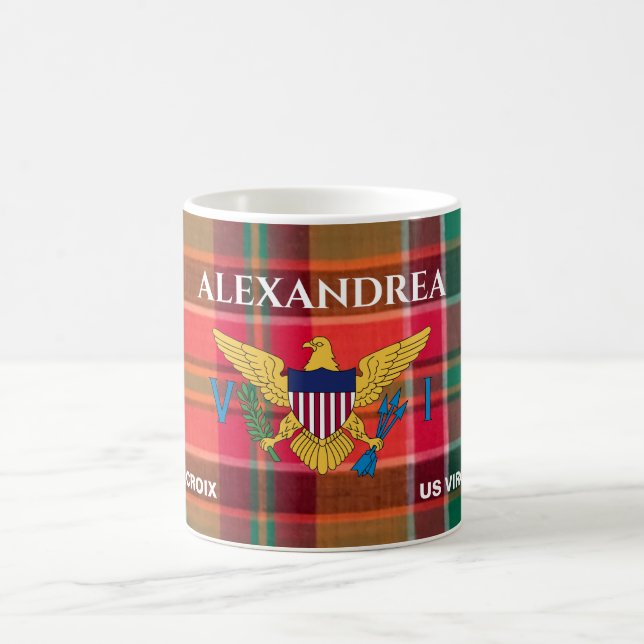 Taza De Café Bandera de las Islas Vírgenes de Estados Unidos Pe (Centro)