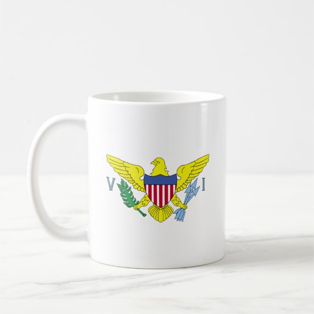 Taza De Café Bandera de las Islas Vírgenes Mug (Izquierda)