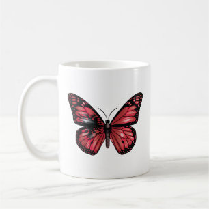 Taza De Café Bandera de las mariposas monarcas de Albania