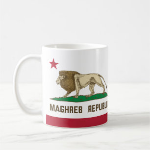Taza De Café Bandera de León de la República del Magreb, orgull