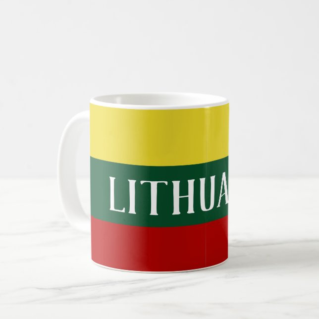 Taza De Café Bandera de Lituania (Anverso izquierdo)