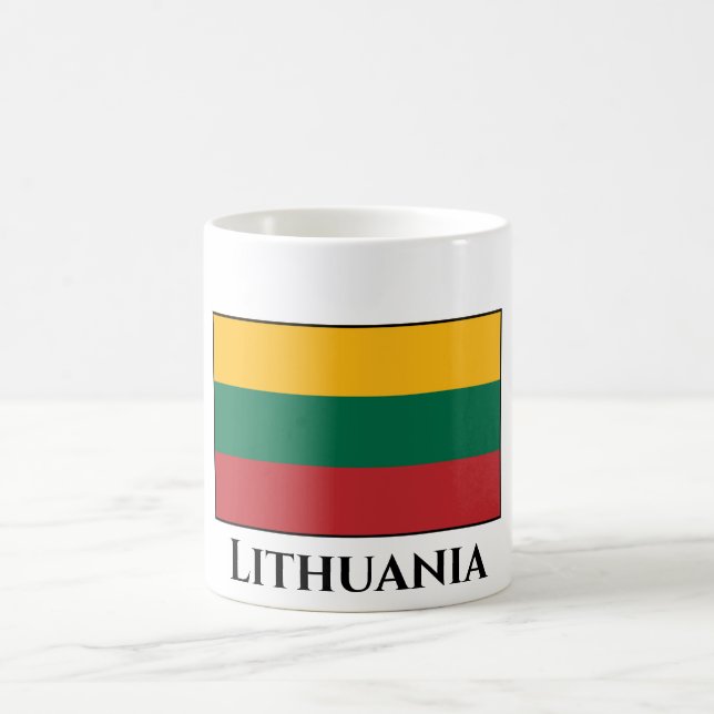Taza De Café Bandera de Lituania (lituana) (Centro)
