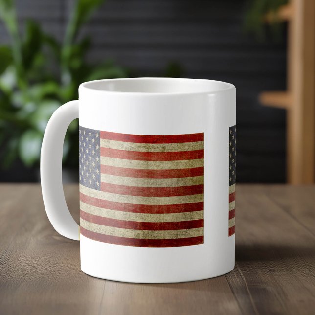 Taza De Café Bandera de los Antiguos Estados Unidos (American Flag Mug)