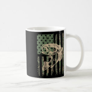 Taza De Café Bandera De Los Ee.Uu. Gigante De Pesca Big Mouth B